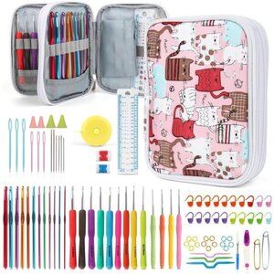 New Crochet Hooks Kit with Case, 99-Piece Crochet Hooks Set DIY Crochet